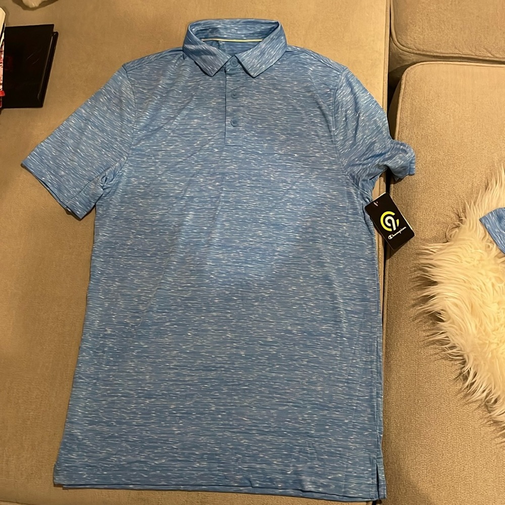 NEW! C9 Champion Active Wear Men's Blue Golf Polo Shirt